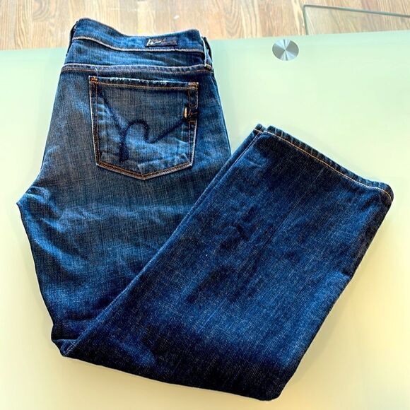 Citizens of humanity, low waist cropped jeans, Kelly# 063 stretch dark blue 29 - Picture 4 of 16